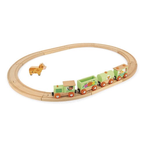 Janod Story Farm Train with Tracks