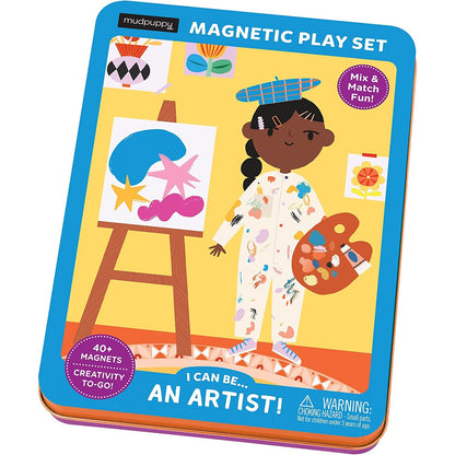 Mud Puppy Artist I Can Be Anything! Magnetic Tin Play Set