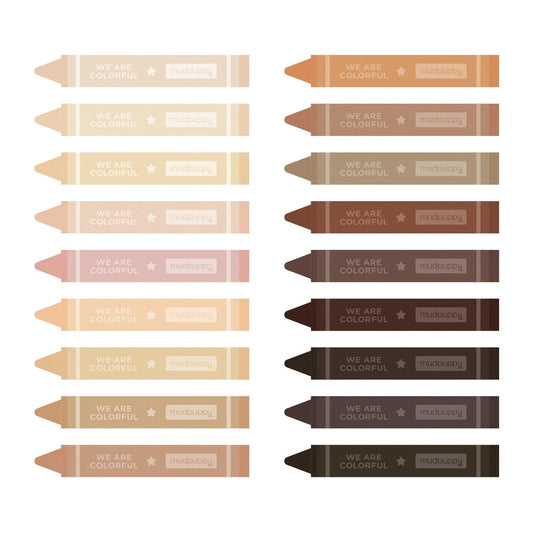 Mud Puppy We Are Colorful Skin Tone Crayon Set